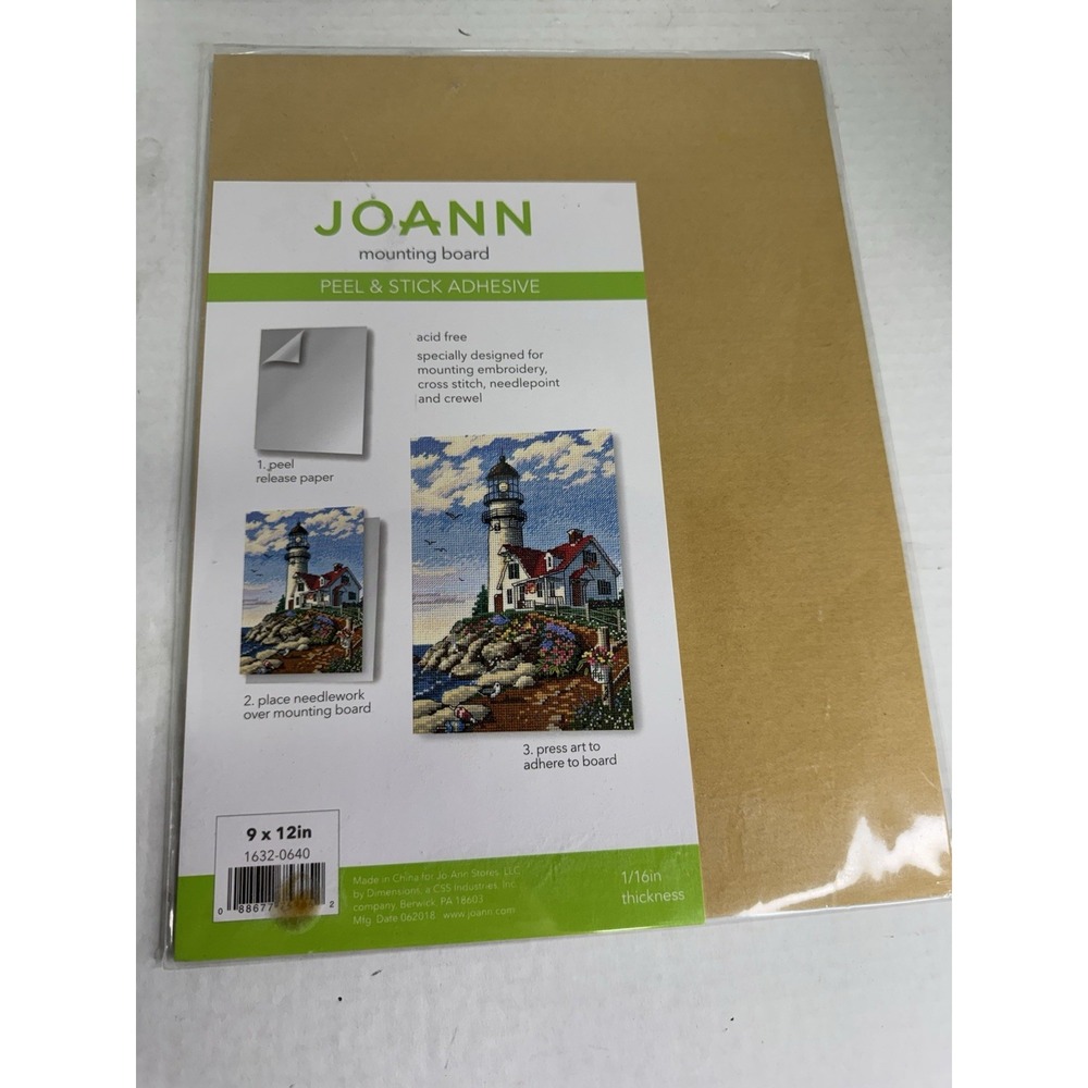 Joann Fabrics Mounting Board 8" X 10" Peel And Stick‎ Adhesive Acid Free